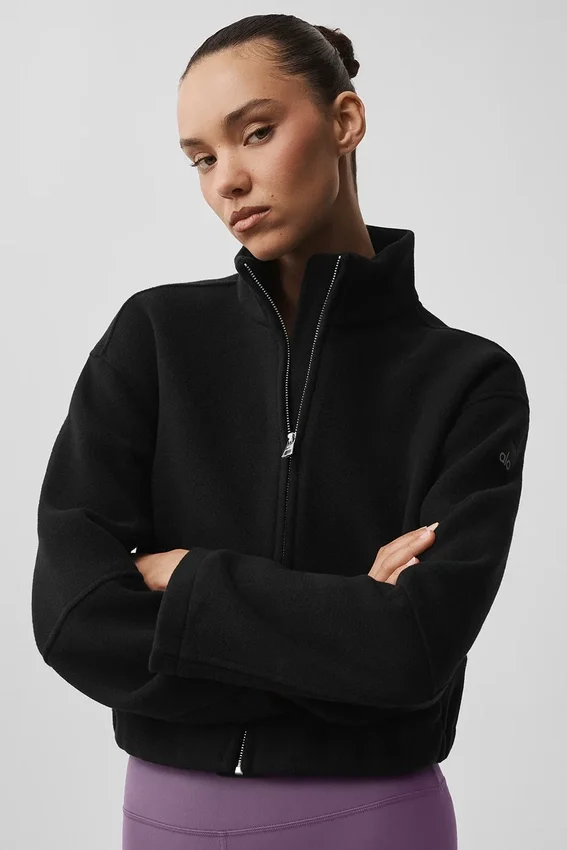 Giacca City Girl in lana double face - Nero