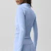 Giacca con corsetto Airbrush e zip integrale - Blu Provenza chiaro