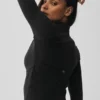 Giacca con corsetto Airbrush e zip integrale - Nero