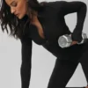 Giacca con corsetto Airbrush e zip integrale - Nero