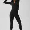 Giacca con corsetto Airbrush e zip integrale - Nero