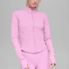 Giacca con corsetto Airbrush e zip integrale - Rosa Candy Heart