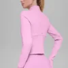 Giacca con corsetto Airbrush e zip integrale - Rosa Candy Heart