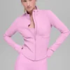 Giacca con corsetto Airbrush e zip integrale - Rosa Candy Heart