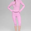 Giacca con corsetto Airbrush e zip integrale - Rosa Candy Heart