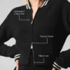 Giacca con zip integrale in maglia Tennis Club Sweater - Nero/Avorio