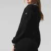 Giacca con zip integrale in maglia Tennis Club Sweater - Nero/Avorio