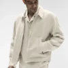 Giacca con zip integrale Linen Days - Colore osso