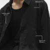 Giacca con zip integrale Linen Days - Nero