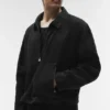 Giacca con zip integrale Linen Days - Nero