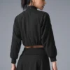 Giacca corta con doppia chiusura e zip integrale - Nero