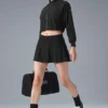 Giacca corta con doppia chiusura e zip integrale - Nero