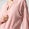 Giacca corta con microplissettatura - Rosa quarzo