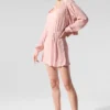 Giacca corta con microplissettatura - Rosa quarzo
