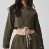 Giacca corta con zip integrale "Fan Favorite" - Verde oliva