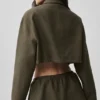Giacca corta con zip integrale "Fan Favorite" - Verde oliva