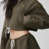 Giacca corta con zip integrale "Fan Favorite" - Verde oliva