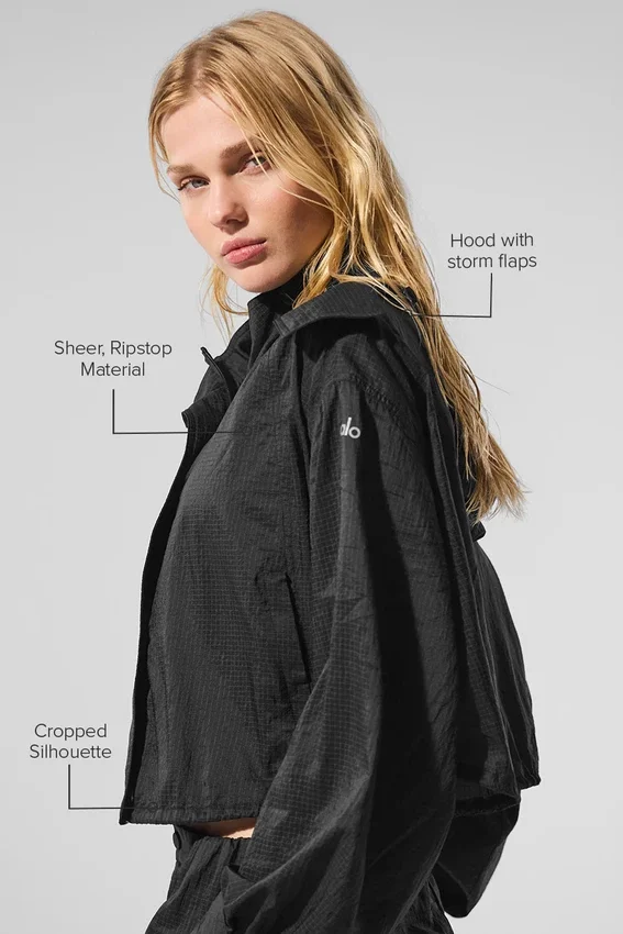 Giacca corta con zip integrale Game Time - Nero