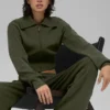 Giacca corta con zip integrale in maglia Scholar - Verde oliva