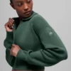 Giacca corta con zip integrale in maglia Scholar - Verde trifoglio