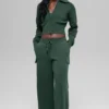 Giacca corta con zip integrale in maglia Scholar - Verde trifoglio