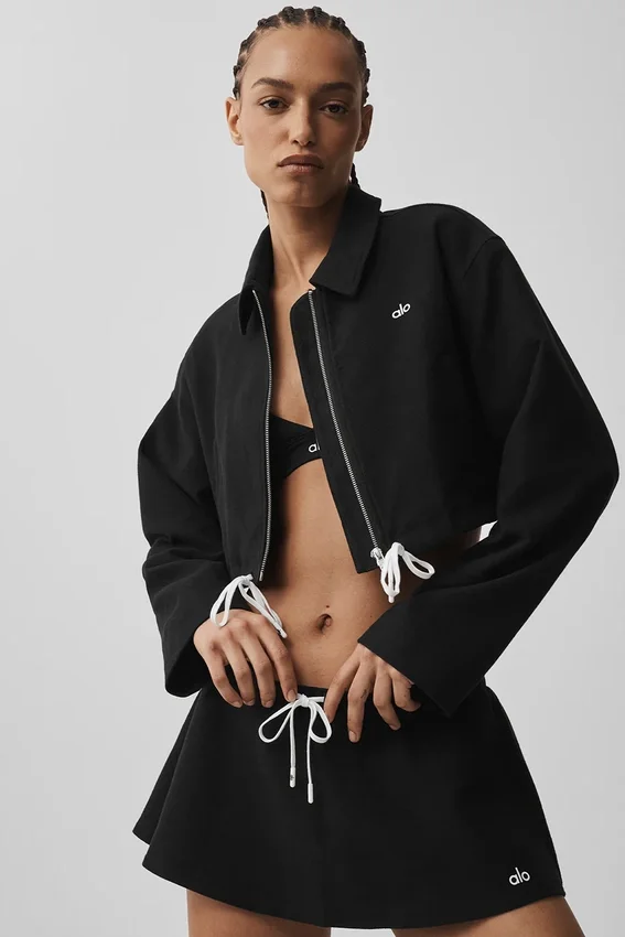 Giacca corta con zip integrale, la preferita dai fan - Nero