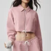 Giacca corta Fan Favorite con zip integrale - Rosa vintage