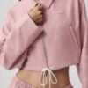 Giacca corta Fan Favorite con zip integrale - Rosa vintage