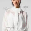 Giacca corta Game Time con zip integrale - Bianca