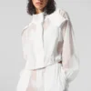Giacca corta Game Time con zip integrale - Bianca