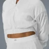 Giacca corta in micro plissettatura - Bianco