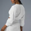 Giacca corta in micro plissettatura - Bianco