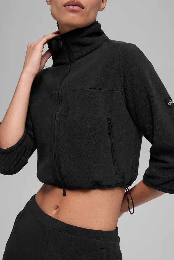 Giacca corta in pile polare Retreat - Nero