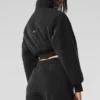 Giacca corta in pile polare Wintry Mix - Nero