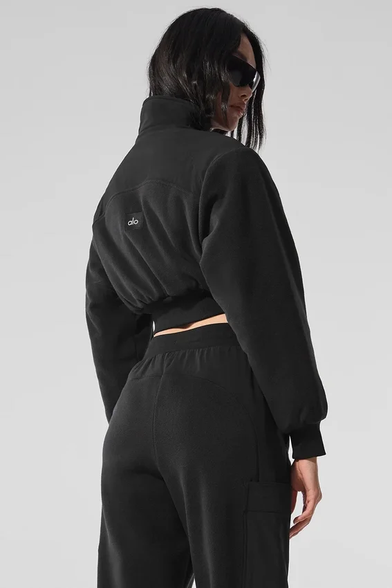 Giacca corta in pile polare Wintry Mix - Nero