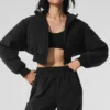 Giacca corta in pile polare Wintry Mix - Nero