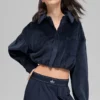Giacca corta Mountain Side in velluto a coste - Blu navy