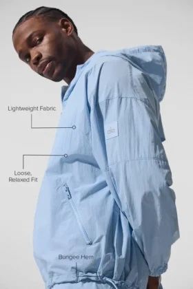 Giacca da allenamento Vantage in nylon ripstop – Blu conchiglia