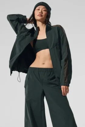 Giacca da training Origin con zip integrale - Verde antracite