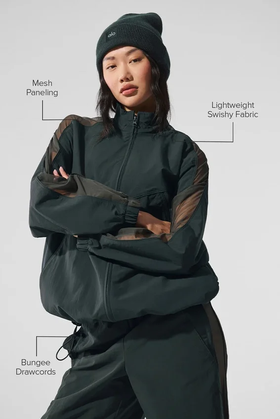 Giacca da training Origin con zip integrale - Verde antracite