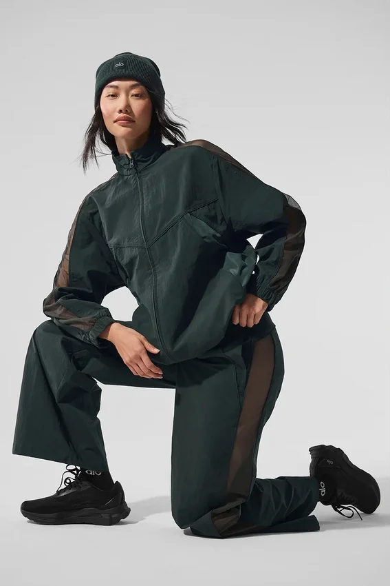 Giacca da training Origin con zip integrale - Verde antracite