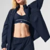 Giacca da tuta Origin con zip integrale - Blu navy/Nero