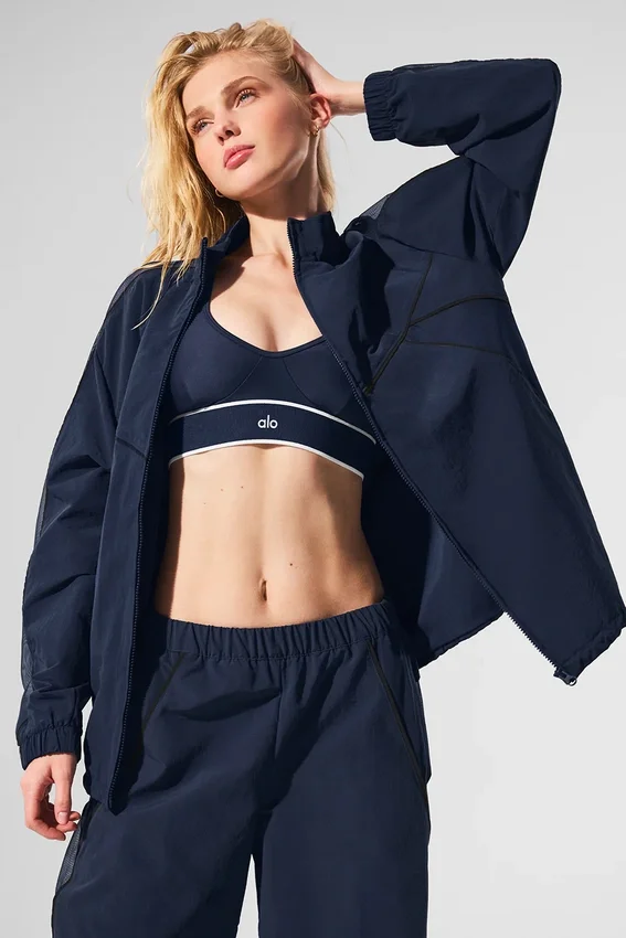 Giacca da tuta Origin con zip integrale - Blu navy/Nero