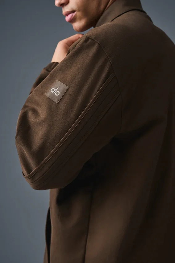 Giacca Edition in pelle scamosciata - Espresso