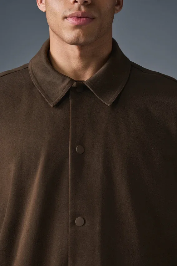 Giacca Edition in pelle scamosciata - Espresso