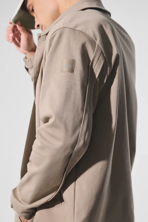Giacca Edition in pelle scamosciata - Gravel