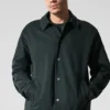 Giacca Edition in similpelle scamosciata - Verde antracite