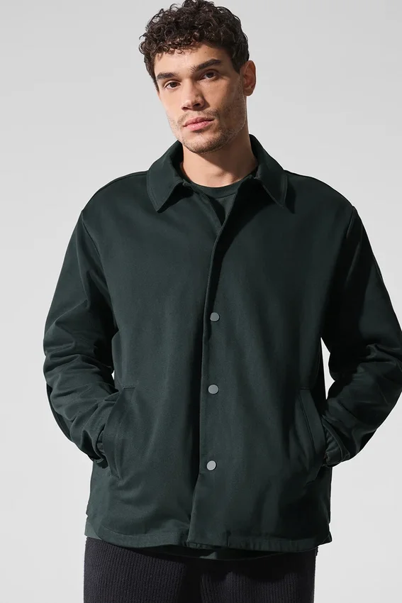 Giacca Edition in similpelle scamosciata - Verde antracite