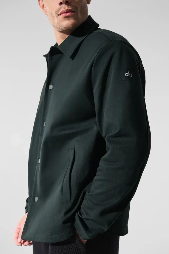 Giacca Edition in similpelle scamosciata - Verde antracite