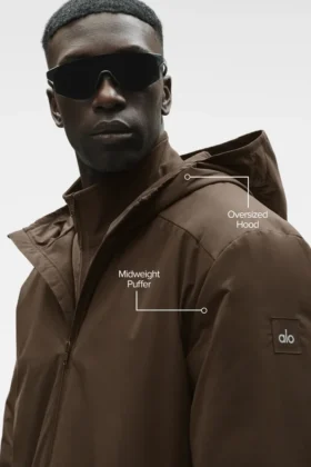 Giacca Elemental con zip integrale – Espresso